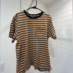 RVCA multi colored striped tee shirt